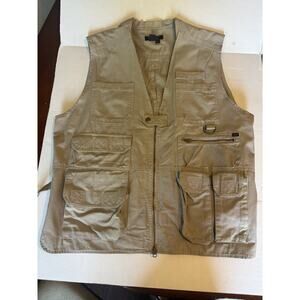 5.11 Tactical Vest Adult X-Large Brown Beige Khaki Fishing Shooting Hunting